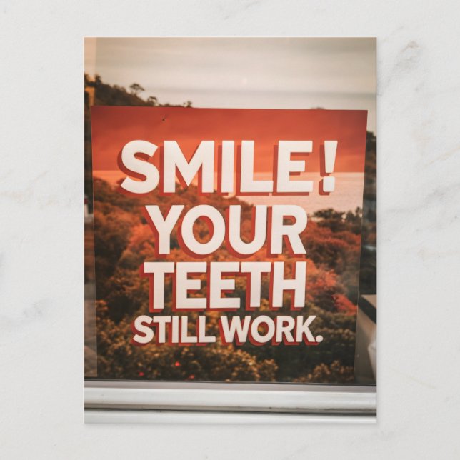 Funny Sarcasm Birthday Smile Old Age Postcard (Front)