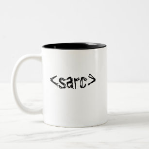 Funny Sarcasm Code Tag Two-Tone Coffee Mug