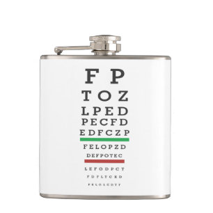 Funny Sarcasm Eye Exam Hip Flask