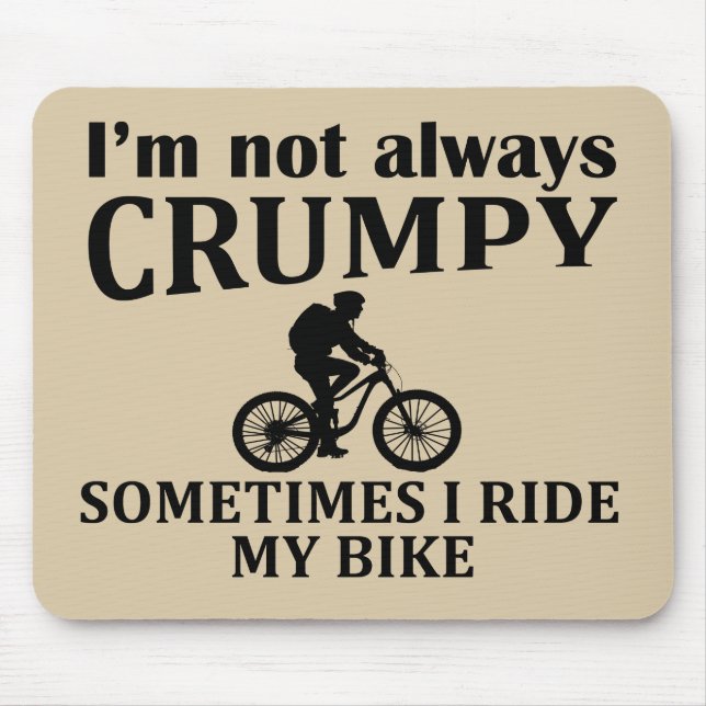 funny sarcasm joke cyclist humour slogan mouse pad (Front)