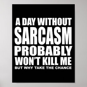 Funny Sarcasm Sarcastic Quote Humor Men Women Poster