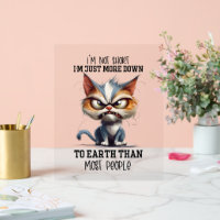 Funny sarcasm short cat word art