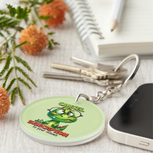 Funny sarcasm word art dinosaur key ring