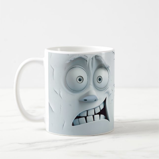 Funny Sarcastic 3D Face Mug Wrap with Bold Express (Left)