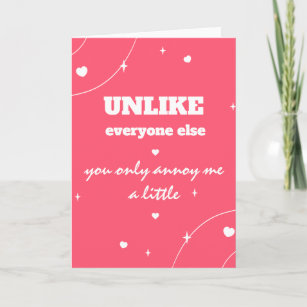 Funny Sarcastic Anti - Valentine's Day Theme Pink  Card