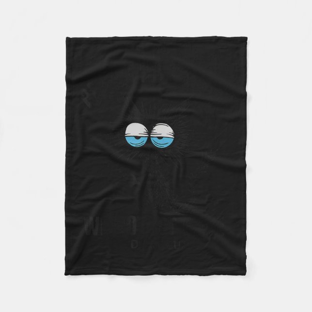 Funny Sarcastic Black Cat Meme We Do Not Care Club Fleece Blanket (Front)