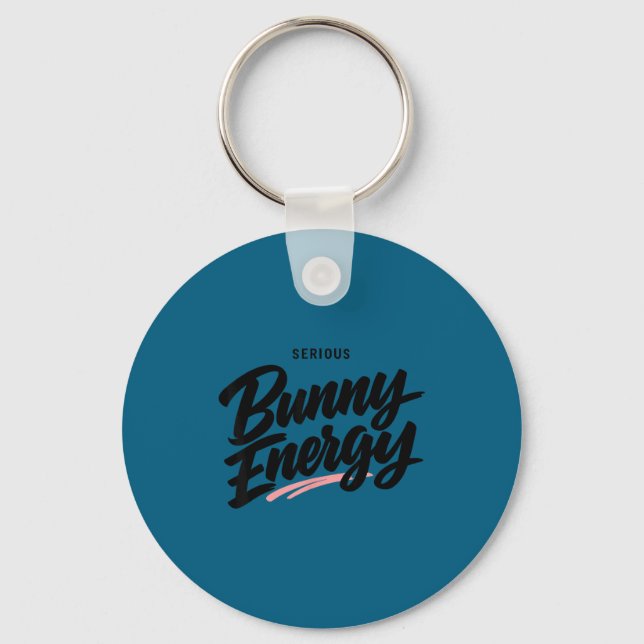 Funny sarcastic bunny easter quote trendy spring key ring (Front)