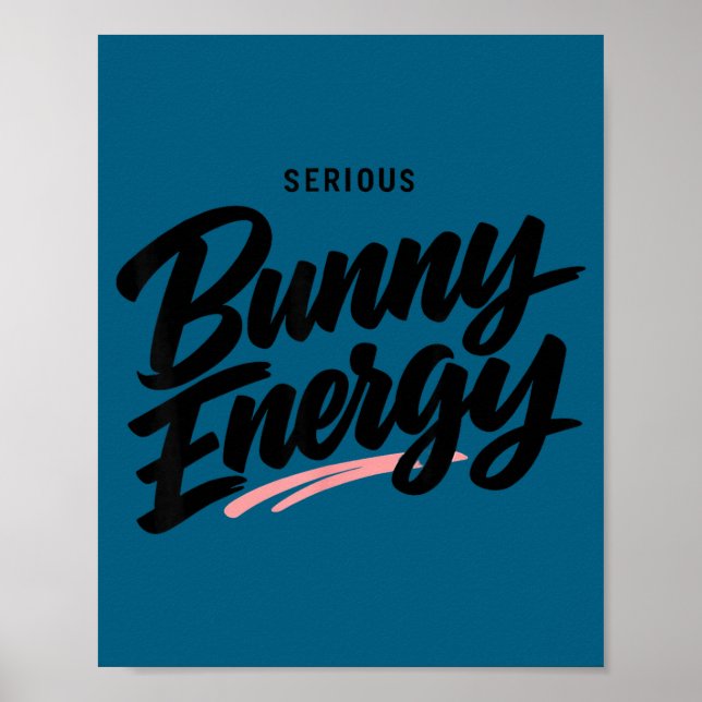 Funny sarcastic bunny easter quote trendy spring poster (Front)