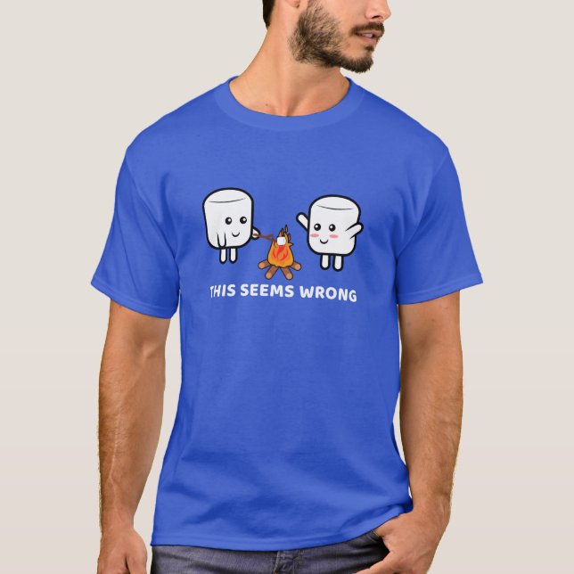Funny Sarcastic Camping Gift Marshmallow girl T-Shirt (Front)