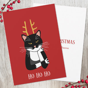 Funny Sarcastic Cat Christmas Holiday Card