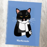 Funny Sarcastic Cat Name Planner<br><div class="desc">A sarcastic,  unenthusiastic and annoyed black and white Bicolor tuxedo cat.  Whatever.
Change the name to personalise.</div>