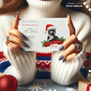 Funny Sarcastic Cat Santas Hat Christmas Party Invitation