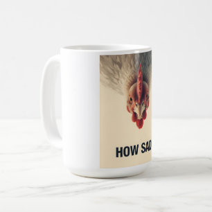 Funny Sarcastic Chicken How Sad Upside Down Meme A Coffee Mug