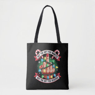 Funny Sarcastic Christmas Gift Humour Adult Holida Tote Bag