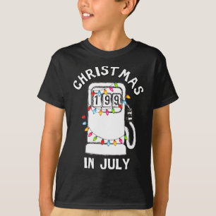 Funny Sarcastic Christmas In July Fuel Pump Gas Pu T-Shirt