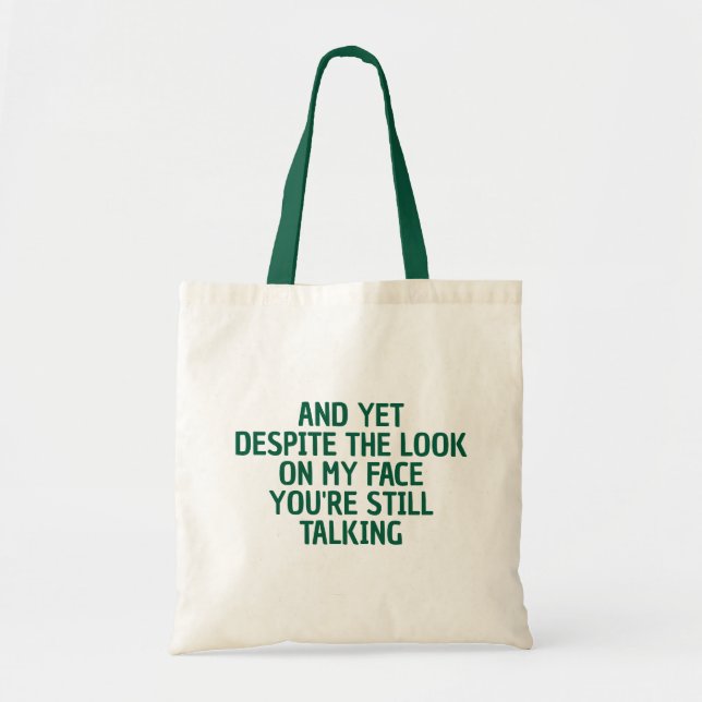 FUNNY SARCASTIC COOL CUSTOMIZED QUOTES WOMEN GIFT TOTE BAG (Front)