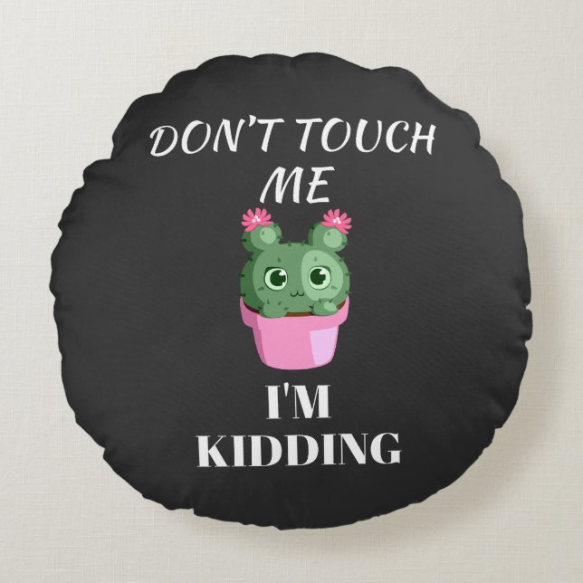 Funny sarcastic cute cool  round cushion (Front)