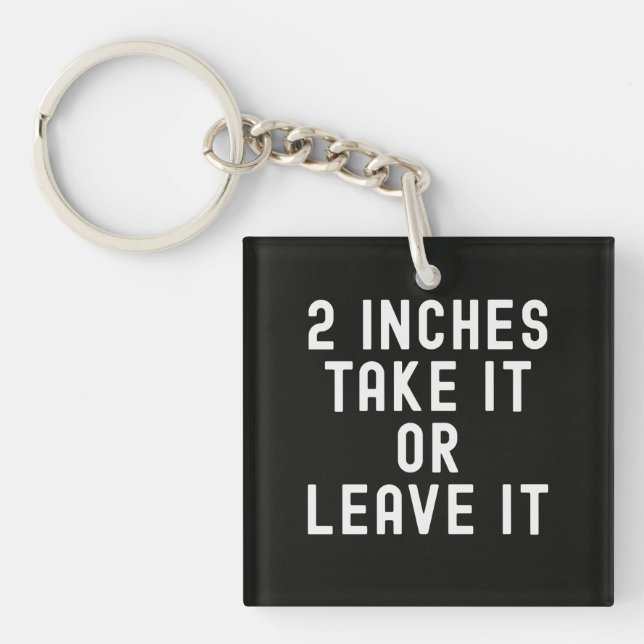 Funny Sarcastic Double Entendre Humour Key Ring (Front)