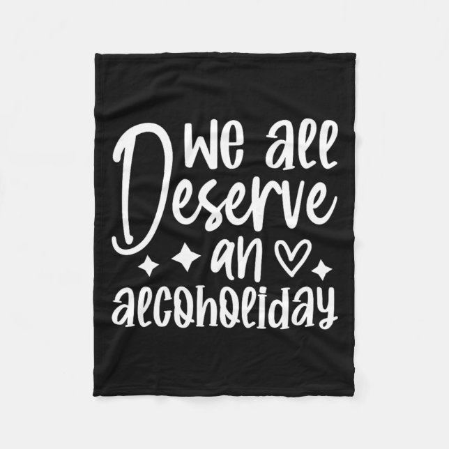 Funny Sarcastic Drinking Alcohol Offensive Fleece Blanket (Front)