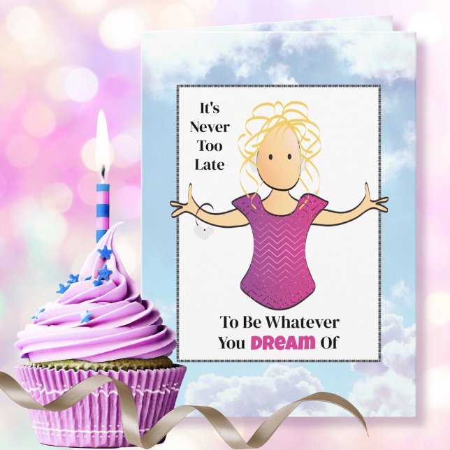 Funny Sarcastic Female Cartoon for Her Birthday  Card (Creator Uploaded)