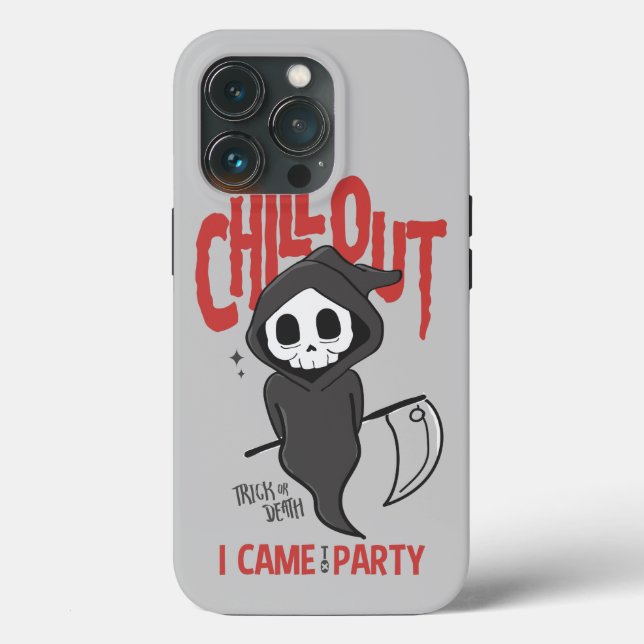 Funny Sarcastic Grim Reaper Halloween Party    Case-Mate iPhone Case (Back)