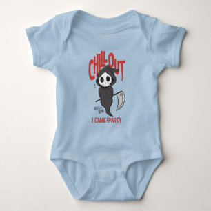 Funny Sarcastic GrimReaper Halloween Party Costume Baby Bodysuit