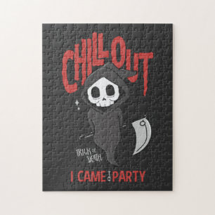 Funny Sarcastic GrimReaper Halloween Party  Jigsaw Puzzle