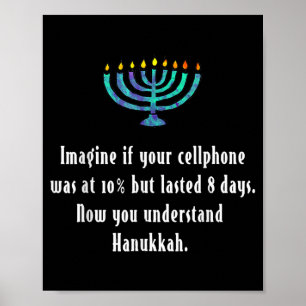 Funny Sarcastic Hanukkah Chanukah Cellphone Quote Poster