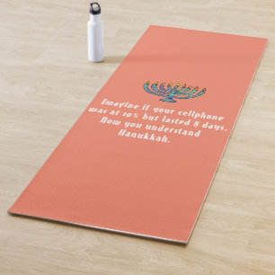 Funny Sarcastic Hanukkah Chanukah Cellphone Quote Yoga Mat
