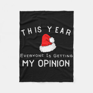 Funny Sarcastic Humour Santa Claus Christmas In Ju Fleece Blanket