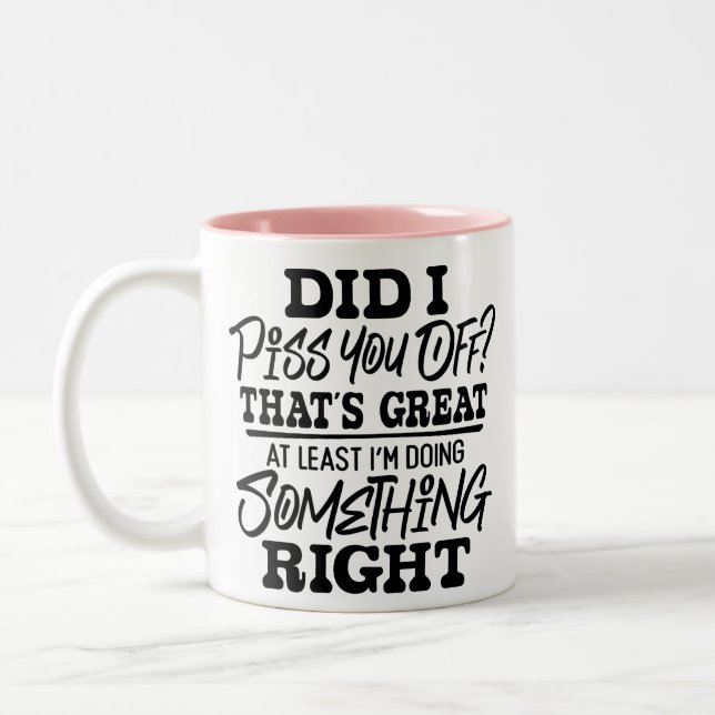 Funny Sarcastic Humour Two-Tone Coffee Mug (Left)