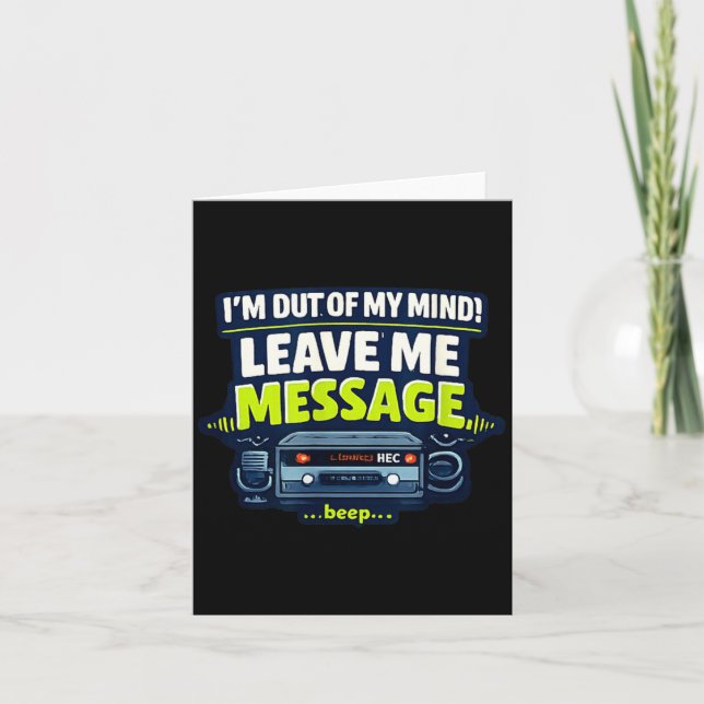 Funny Sarcastic Humourous Witty Quote Card (Front)
