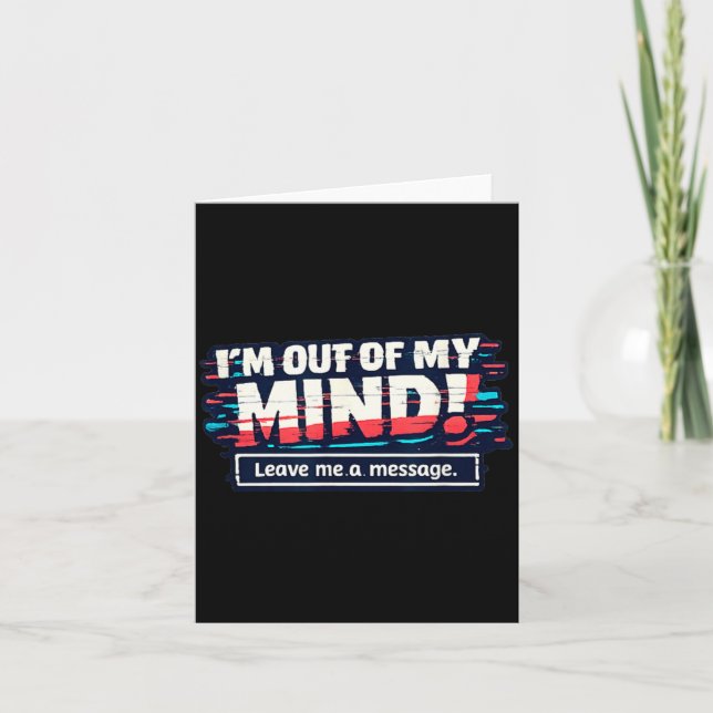 Funny Sarcastic Humourous Witty Quote Card (Front)