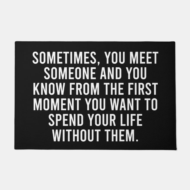 Funny Sarcastic Introvert Humour Saying Doormat (Front)