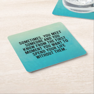 Funny Sarcastic Introvert Humour Saying Square Paper Coaster