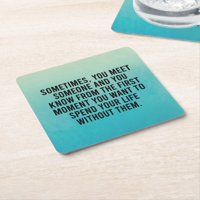 Funny Sarcastic Introvert Humour Saying Square Paper Coaster (Angled)