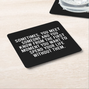 Funny Sarcastic Introvert Humour Saying Square Paper Coaster