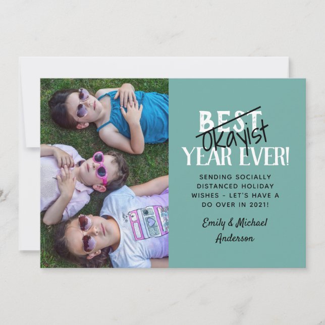 Funny Sarcastic Modern Holidays Template PHOTO (Front)