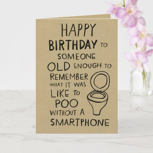 Funny Sarcastic "Old Enough to Remember" Birthday  Card (Orchid)