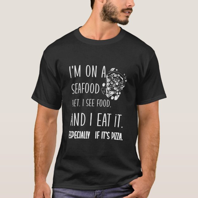 Funny Sarcastic Pizza Food Expression T-Shirt (Front)