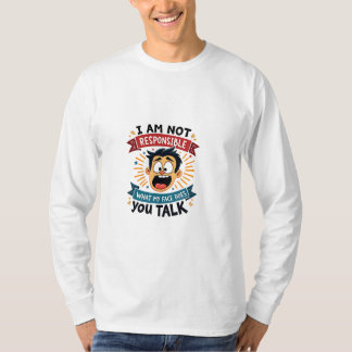 Funny Sarcastic Quote - "I Am Not Responsible for T-Shirt