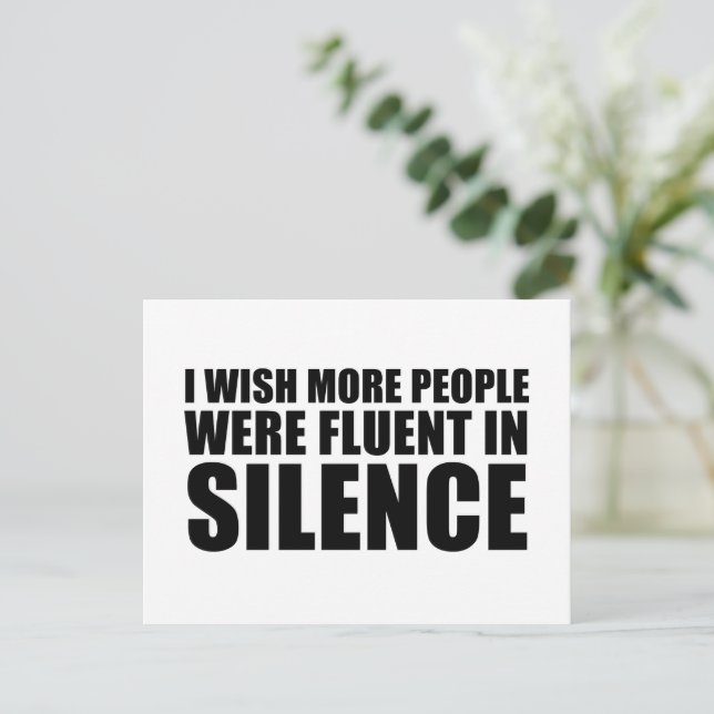 Funny sarcastic quotes adult humour sarcasm holiday postcard (Standing Front)