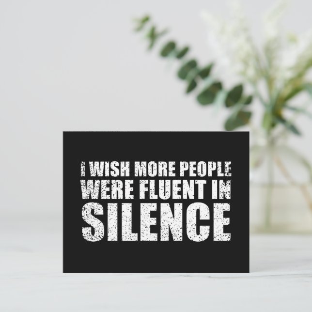 Funny sarcastic quotes adult humour sarcasm holiday postcard (Standing Front)