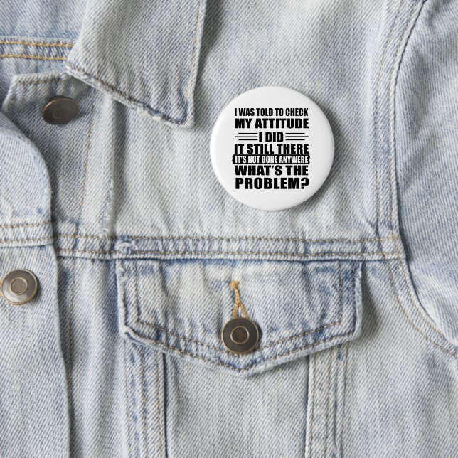 Funny sarcastic quotes humour sarcasm introvert 6 cm round badge (In Situ)