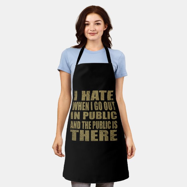 Funny sarcastic quotes humour sarcasm introvert apron (Worn)