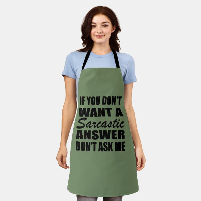 Funny sarcastic quotes humour sarcasm introvert apron (Worn)