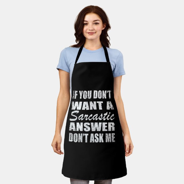 Funny sarcastic quotes humour sarcasm introvert apron (Worn)