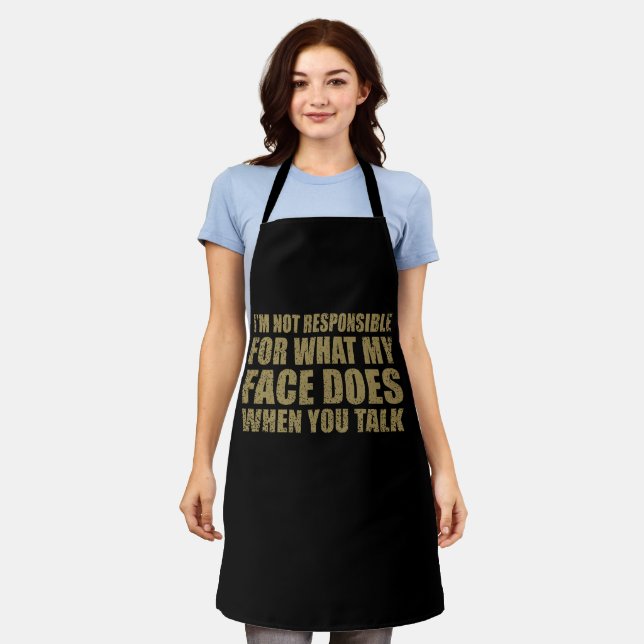 Funny sarcastic quotes humour sarcasm introvert apron (Worn)