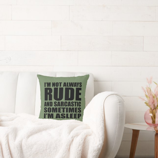 Funny sarcastic quotes humour sarcasm introvert cushion (Couch)