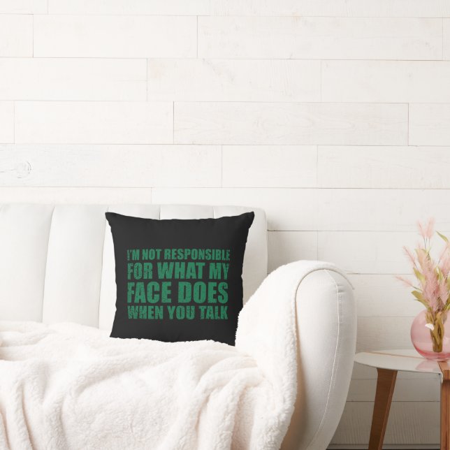 Funny sarcastic quotes humour sarcasm introvert cushion (Couch)
